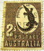 Australia 1948 Aboriginal Art  2s - Used.jpg - Used Stamps