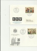 LIECHTENSTEIN  1970 PHILYMPIA LONDON 1970 - SET OF 2 FDC (EACH WITH 2 STAMPS YVERT 478-A-B-C-D) POSTMARKED SWISS CENTER - Cartas & Documentos