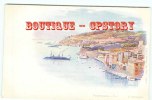 LESSIEUX - Carte Aquarellée De La Rade De Villefranche Avec Un Navire Cuirassé - Carte 1900 - Dos Scané - Lessieux