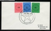 GB STRIKE MAIL (STAR TAXIS SOUTHPORT LICENSED MAIL SERVICE) 1ST ISSUE SET OF 3 FDC 28 JANUARY 1971 Cars Transport - Cinderellas