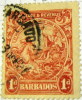 Barbados 1925 Postage And Revenue 1d - Used - Barbades (...-1966)