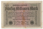 Inflation - 1923 - 50 Millionen Mark