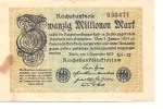 Inflation - 1923 - 20 Miljoen Mark
