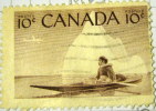 Canada 1955 Inuit In Kayak 10c - Used - Gebraucht