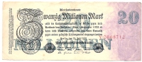 Inflation - 1923 - 20 Miljoen Mark