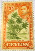 Ceylon 1938 Coconut Palms 5c - Used - Ceylon (...-1947)