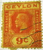 Ceylon 1912 King George V 9c - Used - Ceylan (...-1947)