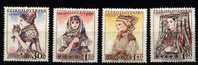 CS 1956 Mi 994-7 Yt 881-884 ** Native Costumes - Unused Stamps