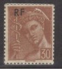 Mercury MNH, 30c France - 1938-42 Mercure