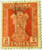 India 1958 Asokan Lion 2as - Used - Unused Stamps