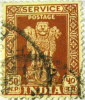 India 1958 Asokan Lion 50np - Used - Ungebraucht