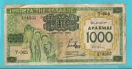 GRECIA  BANCONOTA DA 1000 DRACME 1939 - Greece