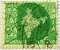 India 1958 Map Of India 5np - Used - Used Stamps