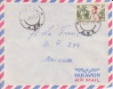 AFRIQUE EQUATORIALE FRANCAISE - 1957 - COLONIE - LIEUTENANT GOUVERNEUR CUREAU - LETTRE PAR AVION - Lettres & Documents