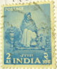 India 1955 Spinning Woman 2as - Used - Gebruikt