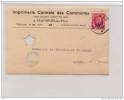 CP Imprimerie Des Communes à Frameries 1928 - Cartas & Documentos