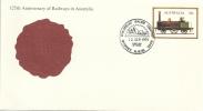 AUSTRALIA  PSE 125TH ANNIVERSARY OF RAILWAYS TRAIN 20 CENTS STAMP DATED 12-09-1979  CTO SG? READ DESCRIPTION !! - Brieven En Documenten