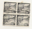 P721.-.PANAMA- CANAL ZONE- 1951 -  SCOTT#: C 26 -  USED BLOCK - GLOBE AND WING - Canal Zone