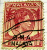 Malaya 1945 BMA King George VI 10c - Used - Malaya (British Military Administration)