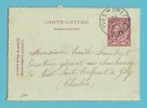 Kaartbrief (zegeltype 46) Met Cirkelstempel YVES-GOMEZEE (nipa 200) (VK) - Letter-Cards
