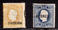 MADEIRA / AÇORES- TIMBRE D. LUÍS I SURCHARGE T II . VERY FINE / TTB . BELLE CÔTE ! - Collections