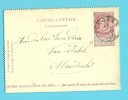 Kaartbrief (zegeltype 58) Met Cirkelstempel TONGRES  (VK) - Letter-Cards