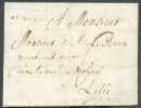 LAC De FURNES (griffe Brune En Creux)  Le 20 Mars 1779 Vers Lille; Port ´6´ Sols (encre).  TB  - 7270 - 1714-1794 (Pays-Bas Autrichiens)