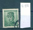 25K694 // - P -  Perfin Perfores Perforiert Perforati Perforadas Czechoslovakia Tchecoslovaquie Tschechoslowakei - Perfin