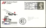 1976 GB CONCORDE LONDON-WASHINGTON FIRST FLIGHT COVER  - 007 - 1971-1980 Dezimalausgaben