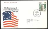1976 GB FDC THE BICENTENNIAL OF AMERICAN INDEPENDENCE - 007 - 1971-1980 Decimal Issues