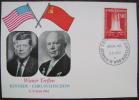 1961 AUSTRIA CARD FOR MEETING KENNEDY - CHRUSCHTSCHOW IN VIENNA WIEN PRESIDENT FLAGS - Kennedy (John F.)