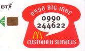 GB UK  MAC DONALD'S PRIVEE CHIP CARD BIG MAC £1 MINT NEUVE TRES RARE - Alimentation