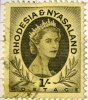 Rhodesia And Nyasaland 1954 Queen Elizabeth II 1s - Used - Rodesia & Nyasaland (1954-1963)