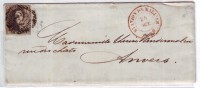 Lettre Affr. N°3 (court Mais Entier) P78 STATION DE MALINES/28.OC/18 - 1849-1850 Medaglioni (3/5)