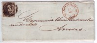 Lettre Affr. N°3 (court Mais Entier) P78 STATION DE MALINES/28.OC/18 - 1849-1850 Medallions (3/5)