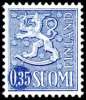 FINLAND, M-63 Lions Definitives 0,35 Blue Type I HaP** - Neufs