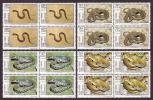 1999 NORTH CYPRUS SNAKES BLOCK OF 4 MNH ** - Serpenti