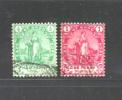 SOUTH AFRICA CAPE OF GOOD HOPE 1893 Used Stamp(s) "HOPE Standing" 1/2d Green + 1d Rose Red 53+54 - Capo Di Buona Speranza (1853-1904)