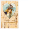 I Greet Thee Valentine Embossed Undivided Back 1907 - Saint-Valentin