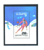HUNGARY  -  1987  Winter Olympics  Miniature Sheet  UM - Unused Stamps