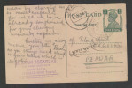 Ex Pakistan India KG VI  1944  9 Ps POST CARD Tied HYDERABAD-SIND   # 29108 Inde Indien - 1936-47 Koning George VI