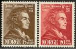 NORWAY - Michel Cat.no. 272-73 Poet Johan Herman Wessel 1942 - MNH - Unused Stamps