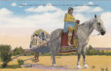 Horse-Drawn Travois - Crow Indian Fair - Montana - Unused - 40-50s - VG Condition - 2 Scans - Indianer