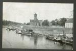 1924 LITHUANIA KAUNAS THE PORT OF NEMUNAS, OLD POSTCARD TO ESTONIA STAMP 15 CENTU - Lituania