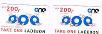 AUSTRIA - ONE (RECHARGE GSM) -  O WHITE    LOT OF 2 DIFFERENT    -     USED °  -  RIF. 5303 - Austria