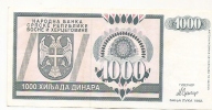 REPUBLIKA SRPSKA - 1000 DIN - 1992. - Bosnien-Herzegowina