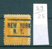 26K89 // NEW YORK N.Y. - Counties New York - Precancel, Preo, Vorausentwertung,United States Etats-Unis USA - Precancels