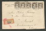 1922 CZECHOSLOVAKIA , PRAHA 4, REGISTERED COVER TO ESTONIA - Cartas & Documentos