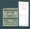 26K193 // NEW YORK N.Y. - Counties New York - Precancel, Preo, Vorausentwertung,United States Etats-Unis USA - Prematasellado