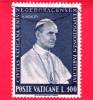 VATICANO  - 1964 - Partecipazione Vaticana All´esposizione Universale Di New York - 100 L. • Paolo VI  - US - Usados